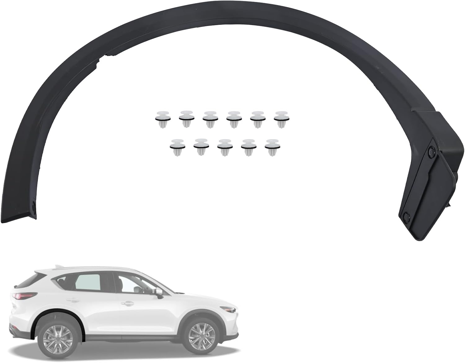 Rear Right Wheel Arches Fender Flare Compatible with Mazda CX-5 CX5 2022 2023 2024 Passenger Side Wheel Well Trim Cover Body Side Tire Molding Accessories KPF151W50