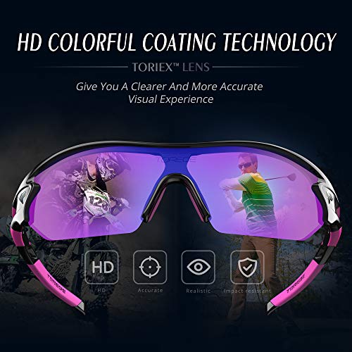 image for TOREGE Polarized Sports Sunglasses for Men Women Cycling Running Drivi
