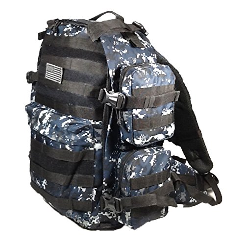 Nexpak 19" 2400Cu.in Usa Tactical Hunting Camping Hiking Backpack Ml007 Dmbk Digital Camouflage (Navy Blue) #TOP17