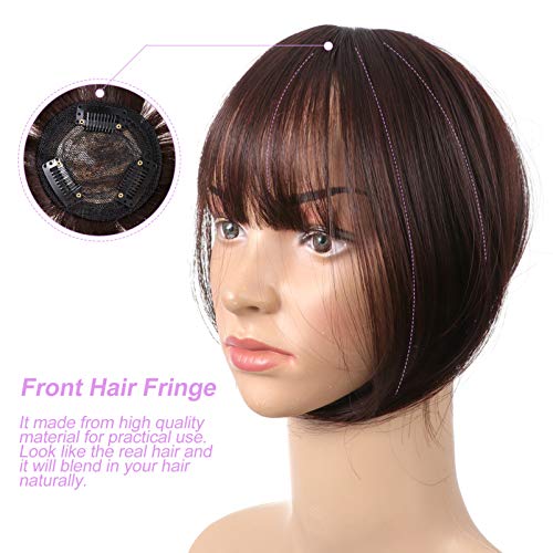 Lurrose Clipe No Ar Franja Cabelo Humano Clipe No Cabelo Franja Plana Uma Peça Em Franja Extensões d
