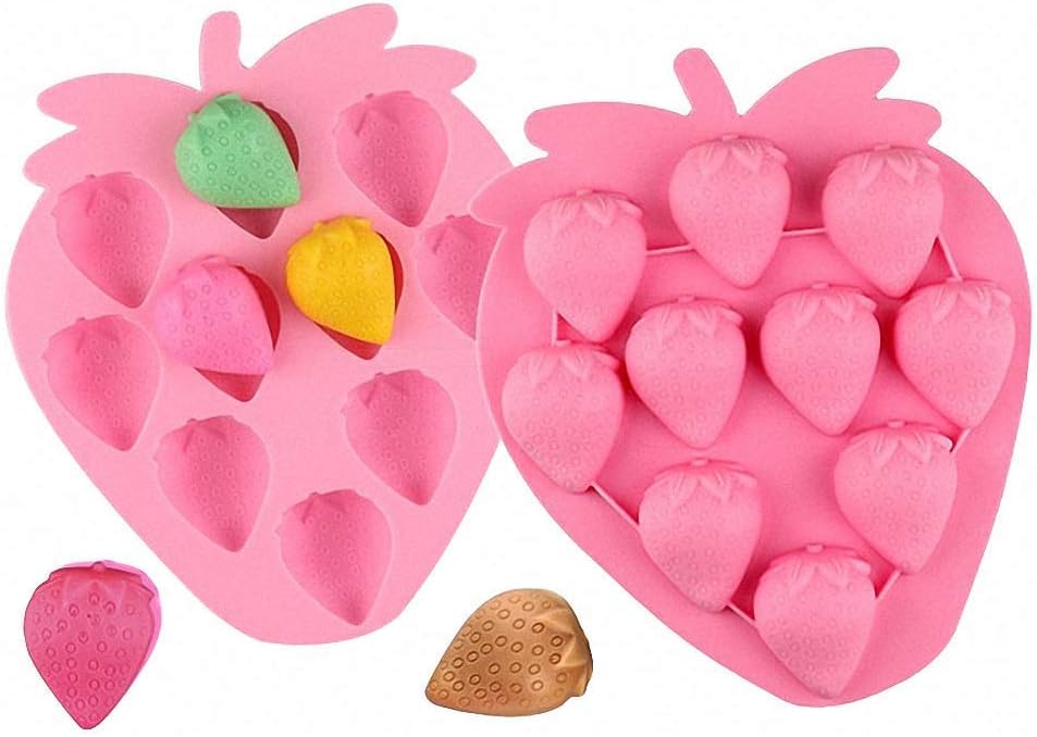 Strawberry Chocolate Mould,Ice Cube Tray, Strawberry Silicone Molds for Candy Cake Decorating Cupcake Topper Soap Baking Jelly Jello Cookie Candle Mould Wax Crayon Melts Resin Mould.-picture-32
