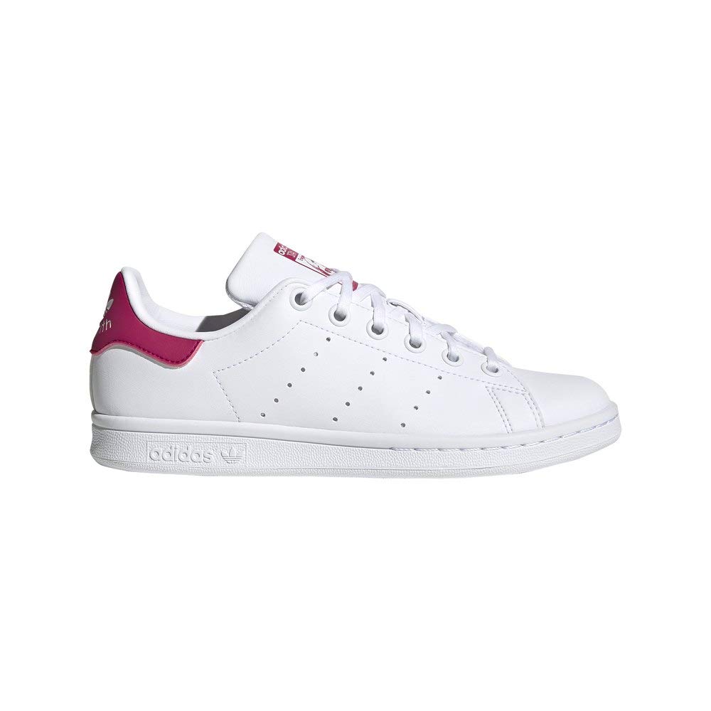 Adidas Uniseks - Dzieci Stan Smith, Buty Sportowe, Cloud White/Cloud White/Bold Pink, 36 2/3 EU EU