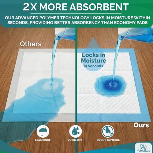 Image of Puppy Training Pads 30 Count - Ultra Absorbent Large Pee Pads for Dogs - 24 inch x 24 inch - Perfect Leak-Proof Dog Pads - Protect Floors & Carpets