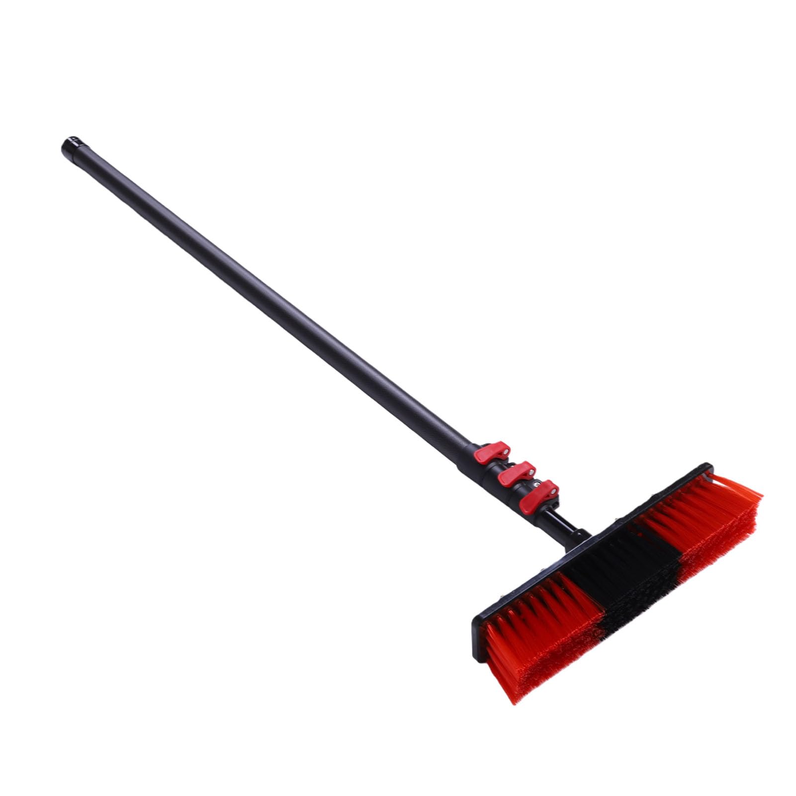 Luocute Poste Telescópico de Fibra de Carbono de 12 Pies, Cepillo de Limpieza de Paneles Solares con Cabezal de Nailon de 13,5 Pulgadas, Dispensador de, Rotación de 180 Grados para
