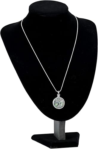 Miniatura 8 de Hearbeingt Collares de urna de lágrima para cenizas, medallón conmemorativo de cenizas del árbol de la vida, joyería de cremación, colgante de