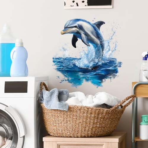 Vinilo decorativo Achang con delfín acuarela removible miniatura 6