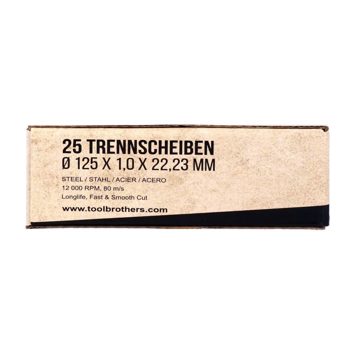 Toolbrothers MANTIS zestaw tarcz tnących w profesjonalnej jakości, 25 sztuk, 125 x 22,23 x 1 mm do obróbki metalu, stali, stali nierdzewnej/INOX do szlifierek kątowych (2)