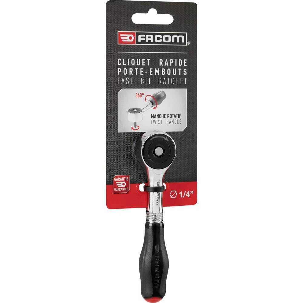 Porte-embouts à cliquet 1/4 FACOM manche rotatif - R.PE360PB"