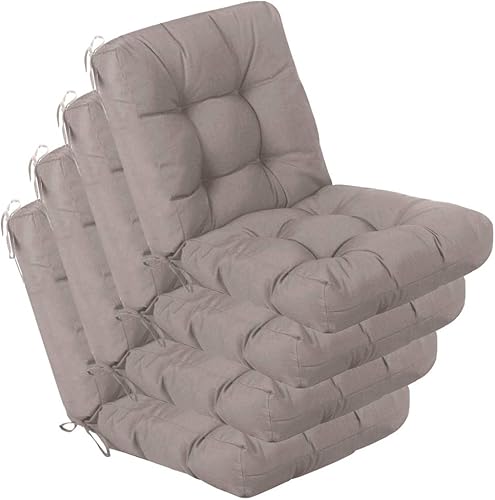 Miniatura 7 de QILLOWAY Cojín de asiento y respaldo para exteriores, cojín de repuesto de temporada primaveraverano (naranja)