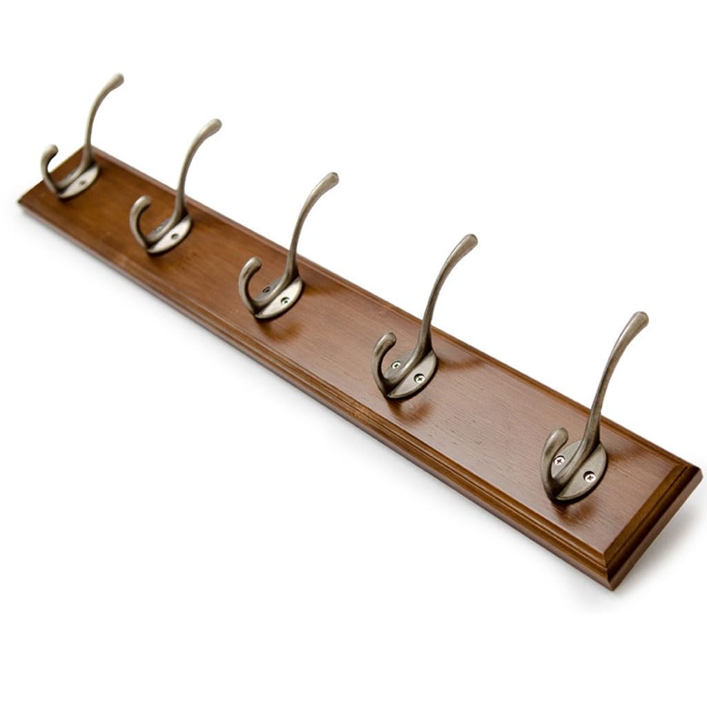 Pafooa B Hooks Solid Wood Wall Coat Rack Storage Hanging Clothes Athroom Living Room Hook Suitable For, Entrance Hall, Edroom Mounted Rack(B)