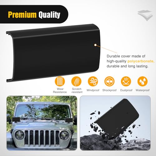 Image of Nilight 6.5 Inch LED Light Bar Covers 2 PCS Black Color | Protective Durable Polycarbonate Lens, Waterproof Dustproof Scratch-Proof for Double-Row Off Road Driving Lighting