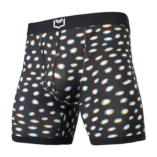 SHEATH 4.0 Bamboo Rayon Boxfish Men's Dual Pouch Boxer Brief (L) Black3