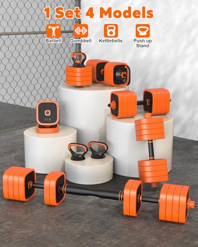 Rendpas Adjustable Dumbbell Set, 45/65/85 lbs Free Weight Set with Connector, 4 in1 Dumbbells Pair for Home Gym Workout - Image 3