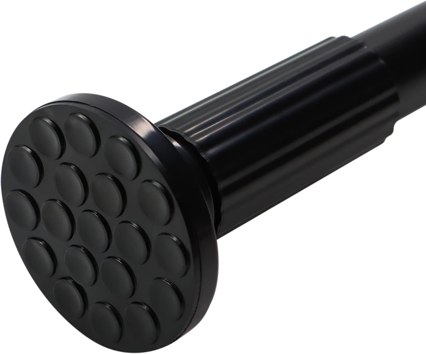 ZOCONE Tension Curtain Rod, 51-128 Inches Adjustable Closet Tension Rod Rust-free No Drilling Shower Curtain Rod, Anti-slip Spring Steel Rod for Bathroom 51-128 Inches Black