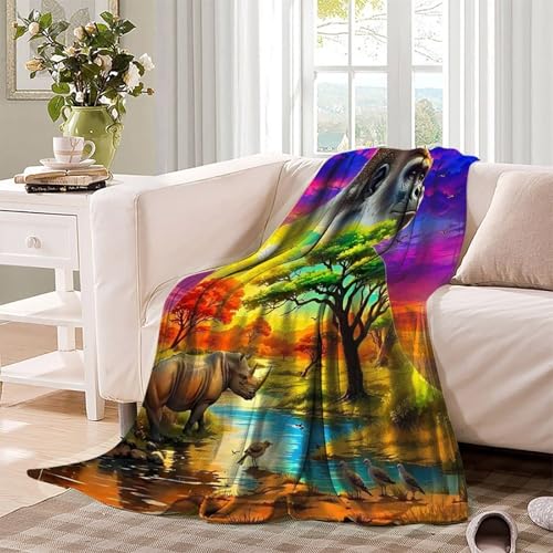 Couverture gorille 3D cadeau original microfibre pour adulte
