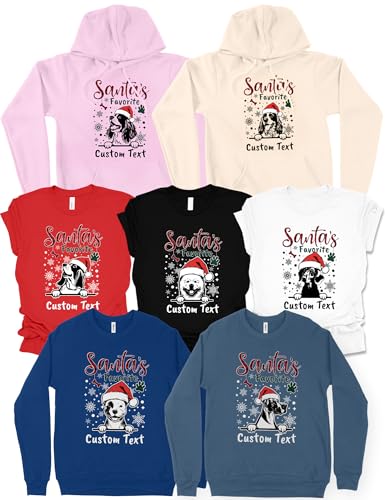 Personalized Dog Name Christmas T-Shirt, Hoodie & Sweatshirt - Custom
