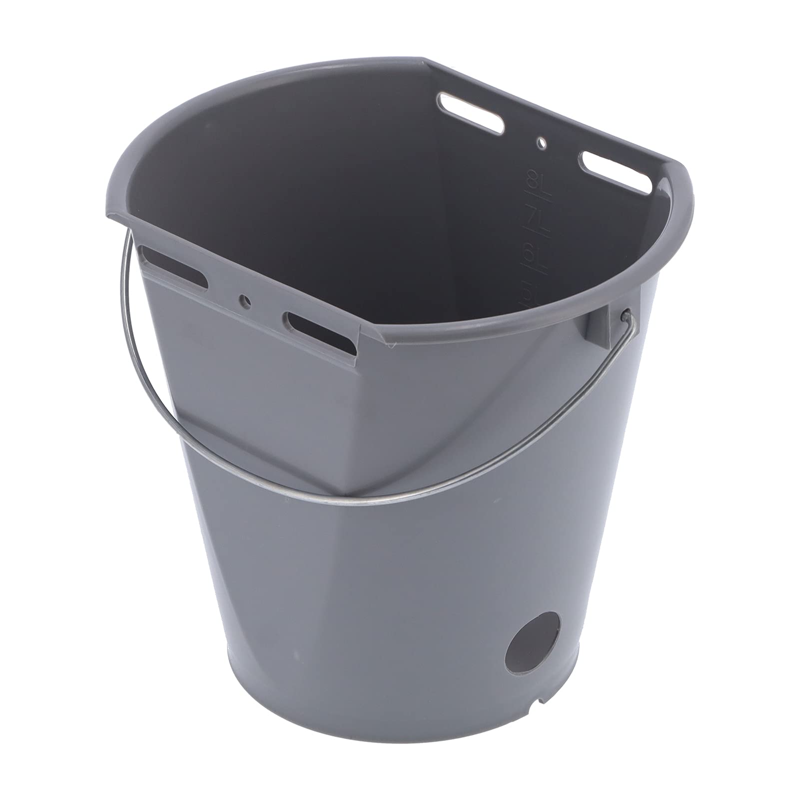 Ejoyous Wiadro do Karmienia Plastikowe Wiadro na Mleko Spożywcze 8 L z 5 Wymiennymi Smoczkami Wewnętrzny Uchwyt ze skalą do Karmienia Mlekiem Jagnięcym Zwierzęta Gospodarskie Użytku w Gospodarstwie