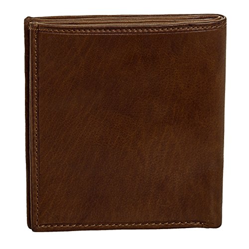 Paul & Taylor Men's Leather Big Hipster Bifold Wallet (British Brown) #TOP1