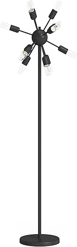 SAFAVIEH Lighting Collection Urban Retro Mid-Century - Lámpara de pie industrial moderna Sputnik de 68 pulgadas, 12 luces, para sala de estar,