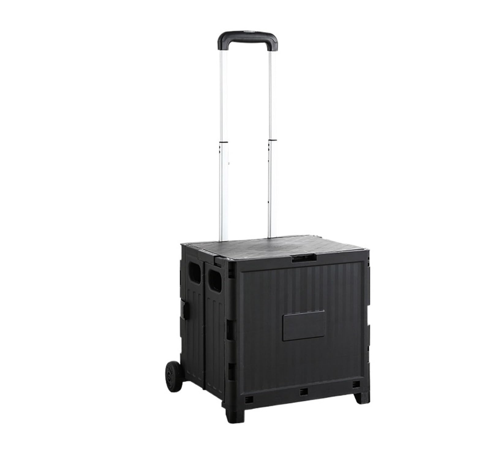 Wagons Carts Foldable, Foldable Utility Shopping Cart Folding Portable Crate Handcart with Handle Wheels for Travel Office Garden,Collapsible Wagon(2 Wheels 45L)
