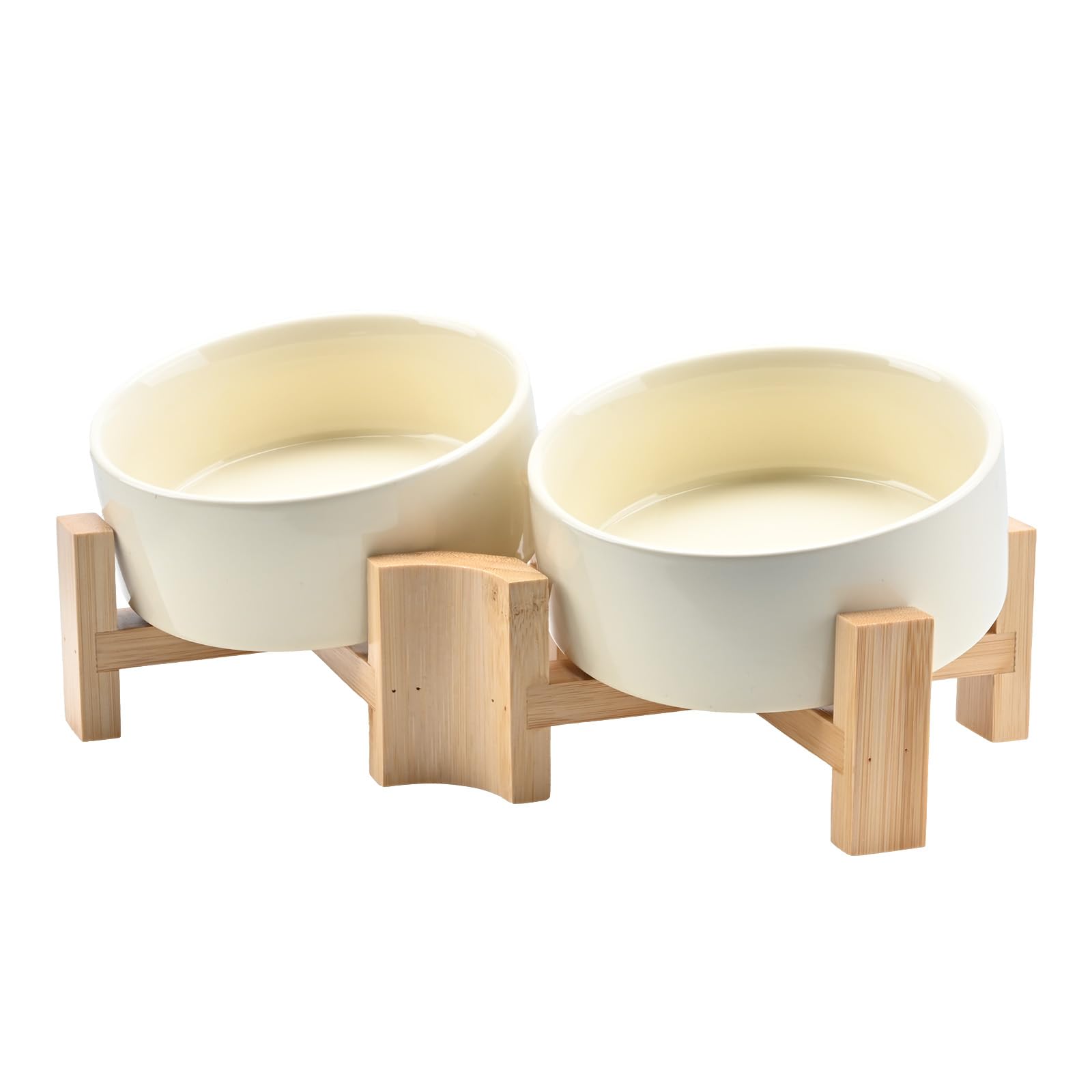 SPUNKYJUNKY 15° Slanted Ceramic Dog Bowl Set