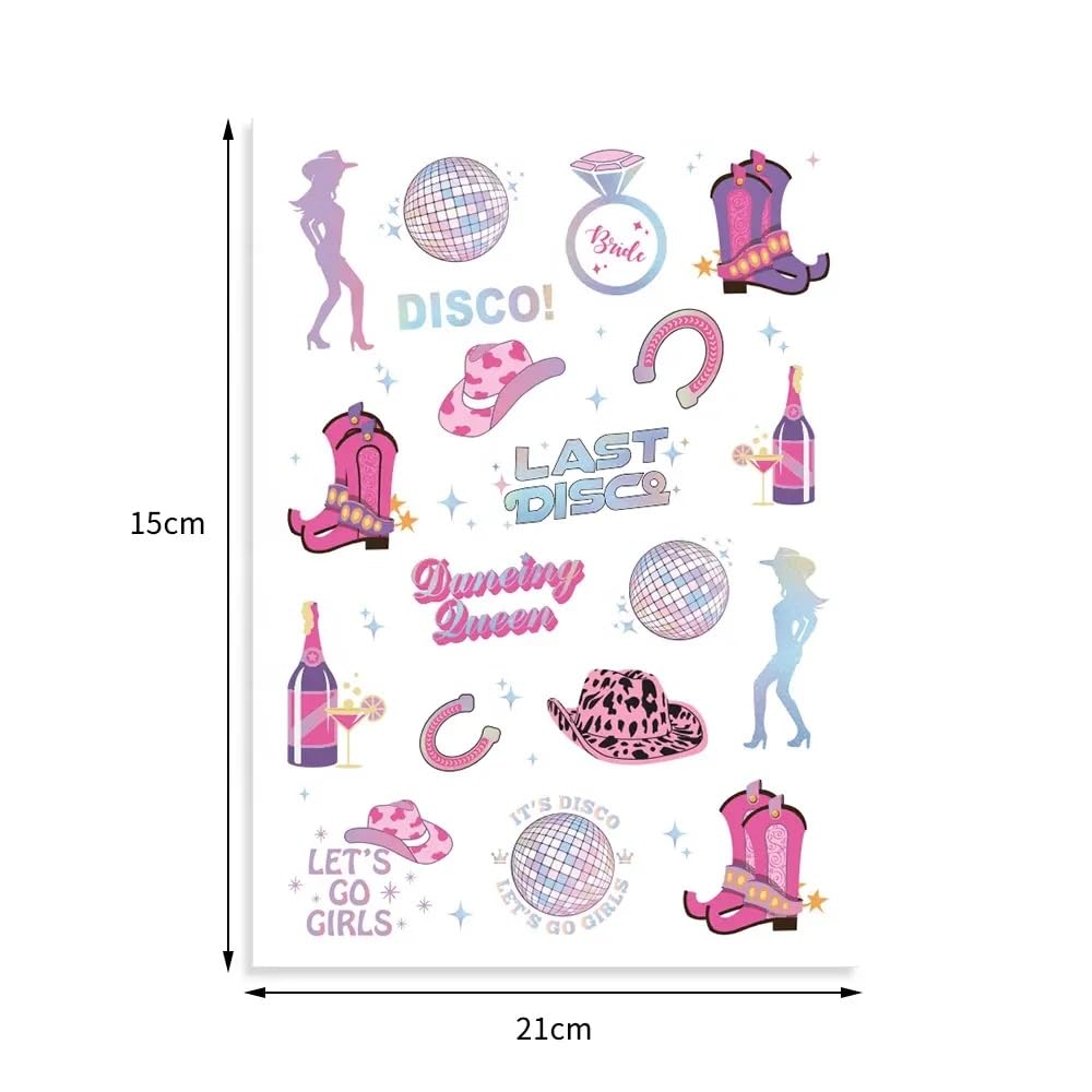 Cranight Hen Party Cowgirl Party Temporary Tattoos, 75 Styles, Hen Party Bag Fillers, Bridesmaid Bride to Be Gifts - Image 3