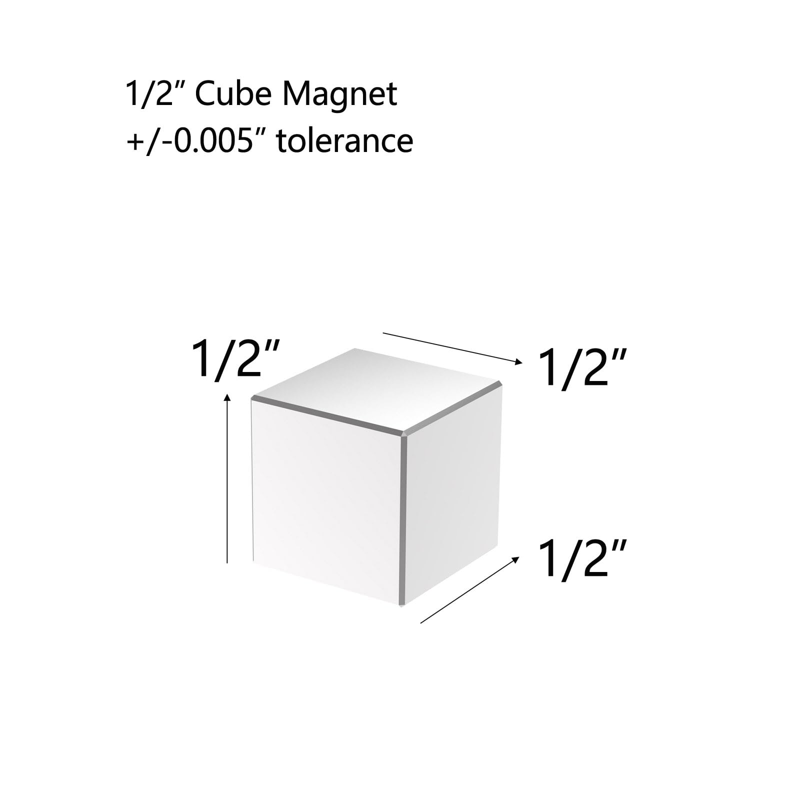 N52, 1/2" L x 1/2" W x 1/2" H Square Magnets - 12Pack, Block Rare Earth Magnet, Neodymium Building Magnet 0.5 x 0.5 x 0.5 inch Cube for Office, Home, Fridge Magnets for Refrigerator,Craft — Amazon image 2