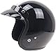 zalati Open Helmet Visor Peak Shield Retro Style for Making DIY Decorative Replacement Helmet Motorbike - Black