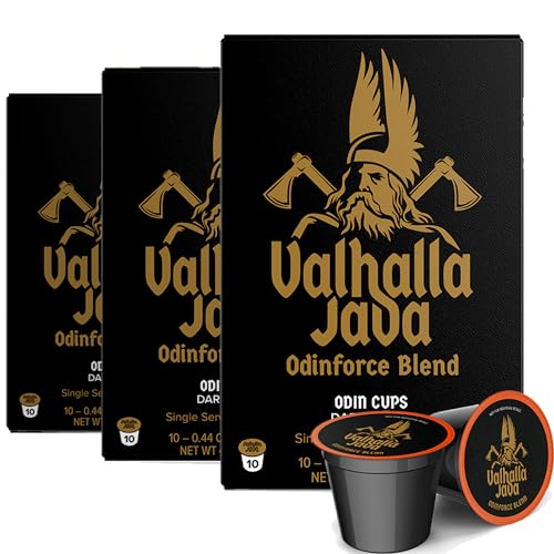 Death Wish Coffee Valhalla Java Medium-Dark Roast Pods, 10 Count (3 Pack)