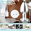 LED Analplug für Frauen Anfänger Nacht Attraktiver,Leuchtender Metall Analvibratoren mit Fernsteuerung,Anal Plug Vibrator Lustempfinden G Punkt Stimulaor 10 Modi, Sex Spielzeug für Männer und Paare #5
