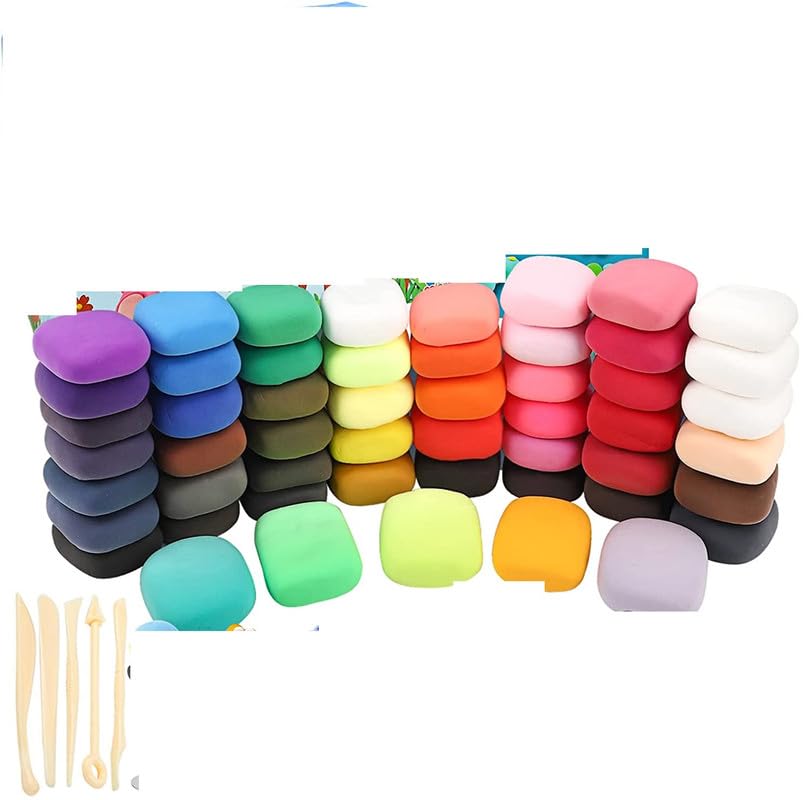 Eclet (Pack of 12) Air Dry Clay, Colorful Children Soft Clay, Creative Art Crafts, Gifts for Kids-Multi Color. Non-Toxic Modeling Magic Fluffy Foam Bouncing Clay Putty Kit for Kids with Tools .140