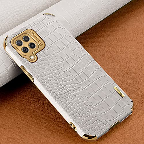 Housse Samsung A72 et A42 blanche en cuir PU anti-choc