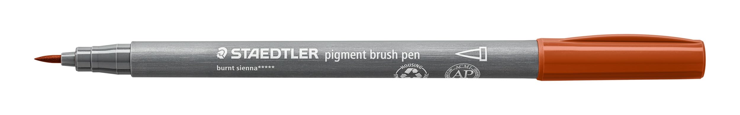 STAEDTLER 371-73 Pigment Arts Brush Pen - Burnt Sienna (Box of 10), Standard - Image 2
