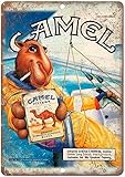 Tin Sign Camel Cigarettes Vintage Retro Metal Sign Home Bar Man Cave Shop Garage Wall Decor 12x16...