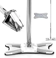MOP Rodo Esfregão Giratório 360° Twist com Mecanismo Articulado e Sistema de Torção Ideal para Piso Parede e Janela