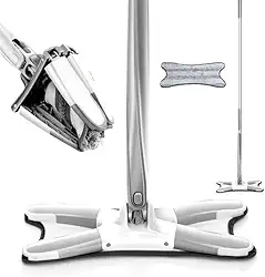 MOP Rodo Esfregão Giratório 360° Twist com Mecanismo Articulado e Sistema de Torção Ideal para Piso Parede e Janela