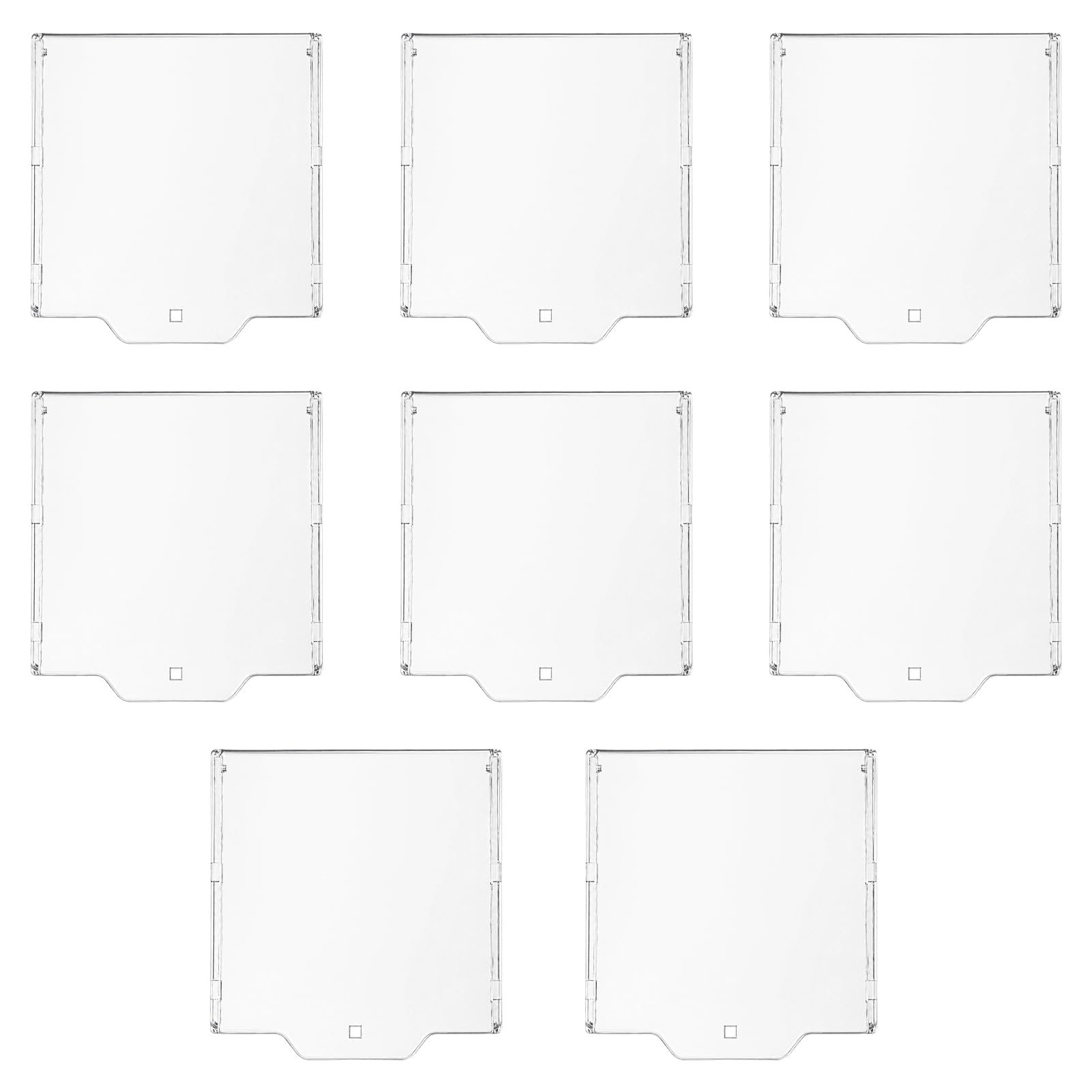 8 Pack Clear Hinged Fire Alarm Call Point Cover Protective Guard for Manual Break Glass Buttons Compatible with​ Eaton, Menvier, Gent, KAC Models Durable Smoke Alarm Cover​ & Spare Break Glass Replac