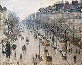 ARToPHIIU Imagen de Lienzo Impresión de Imagen Clásicas Poster el Boulevard Montmartre en una mañana de invierno de Camille Jacob Pissarro para Decoraciones del Hogar 60x90cm