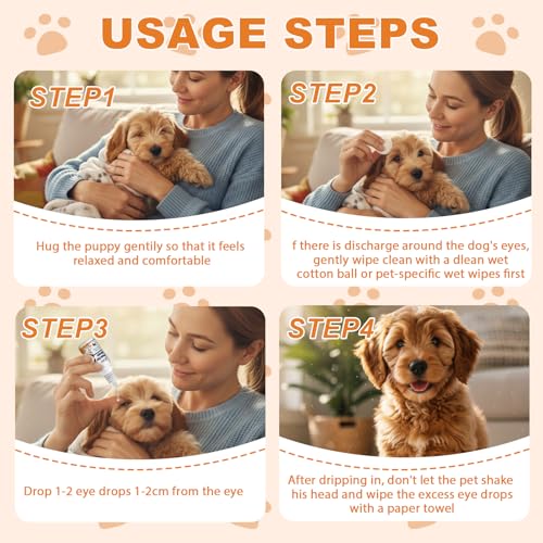 Jadeseal 30ml Augentropfen für Hunde & Katzen, Augenpflege & Augenreiniger,Befeuchtende Tropfen für die Augen von Pet, Augentropfen Katze Besonders Mild