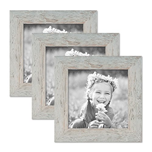 PHOTOLINI Cornici in legno 15x15 cm grigio, set di...