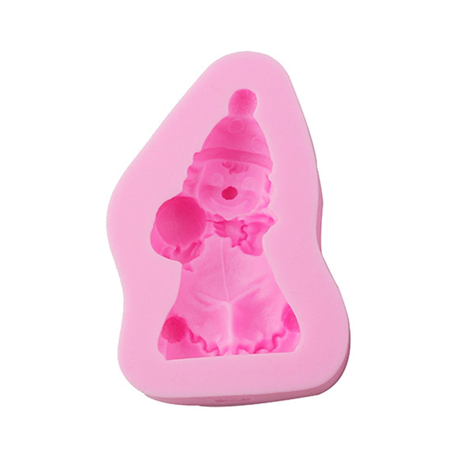Tsophreniq Clown Silicone Mold Fondant Cake Holiday Baking Tool for Making Chocolate, Candy, Handmade-Soap Funny Clown Silicone Dessert for Baking