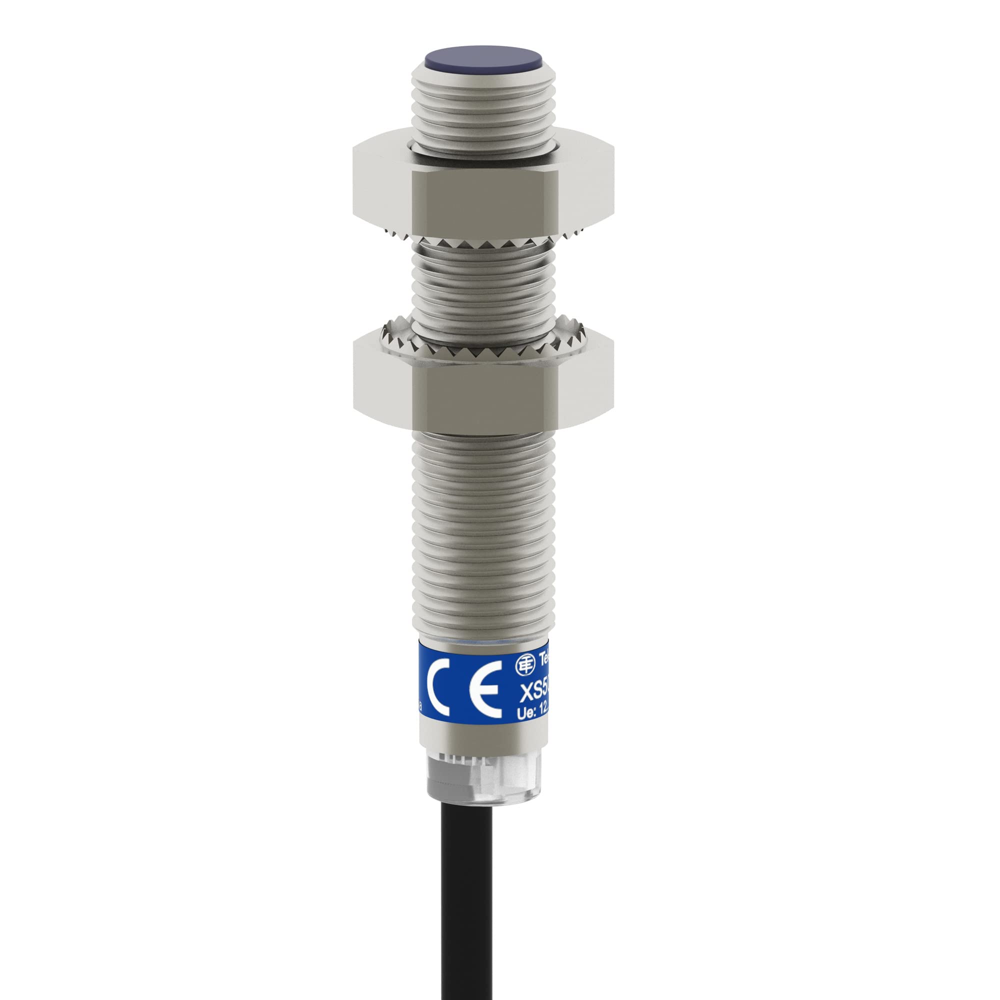 Schneider XS508B1PAL2 XS5 indukcyjny przełącznik zbliżeniowy M8, L33 mm, Edels, Sn 1,5 mm, 12-24 V DC, kabel, 2 m