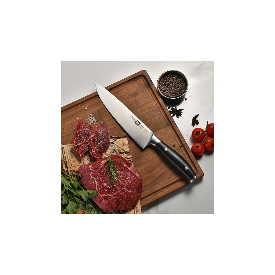 Arcelor-8-Piece-Exclusive-German-Steel-Non-Slip-Handles-Knife-Set-with-Solid-Wood-Block- Klaus Meyer Arcelor 8 Piece Exclusive German Steel Non-Slip Handles Knife Set with Solid Wood Block …