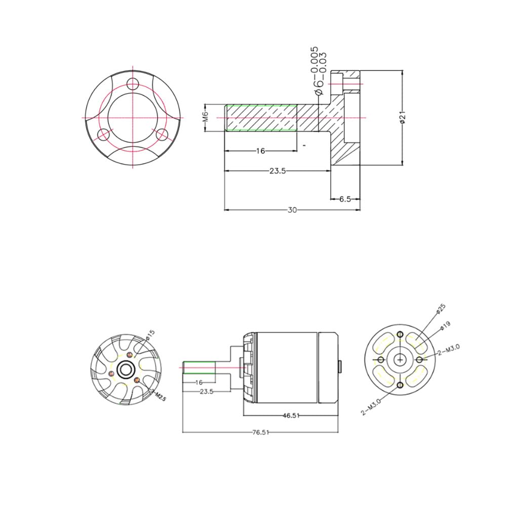 Karlak Motore Brushless Telecomandato 850KV Parte di Aereo RC Ad Alta Potenza per Hobbisti Alluminio 1 unità (700KV inverso)
