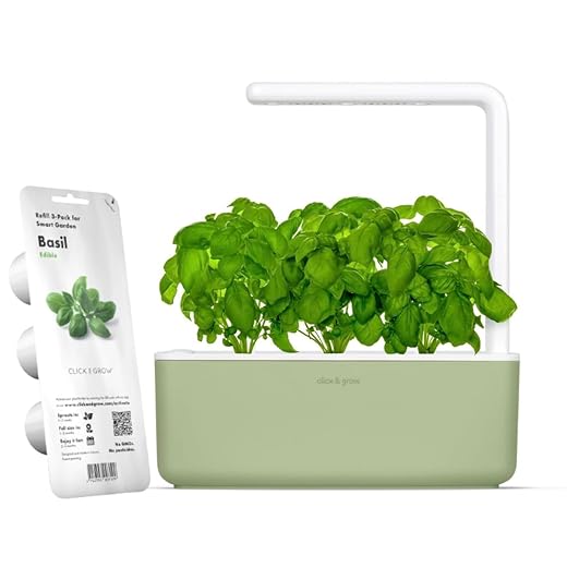 COMPO Anwachs-Turbo, Hochwirksames Bewurzelungshilfsmittel, 0,7 kg 10 Click & Grow Indoor Kräutergarten mit Pflanzenlicht | Smart Garden für Zuhause & Küche | Einfacher als hydroponisches Anzuchtsystem | Mini Indoor Garten mit 3 Basilikum Plant Pod, Salbeigrün