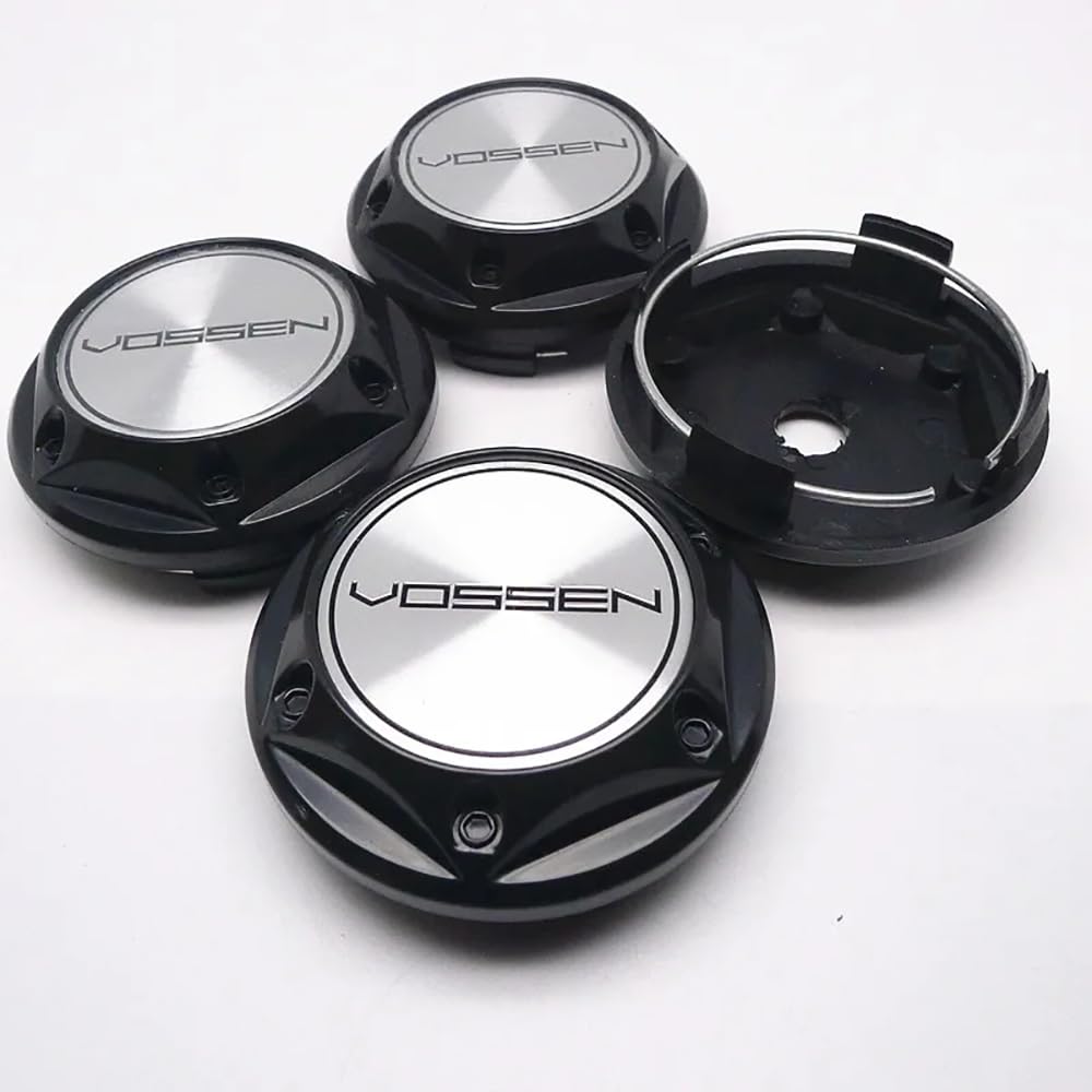 OBong 4Pcs Car Hub Centre Caps Wheel Center Cap Compatible with for 68mm Vossen Wheel Center Hub Caps Decoration Accessories,B-68mm