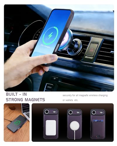 Funda magnética iPhone 17 Air antiarañazos con billetera segura 2