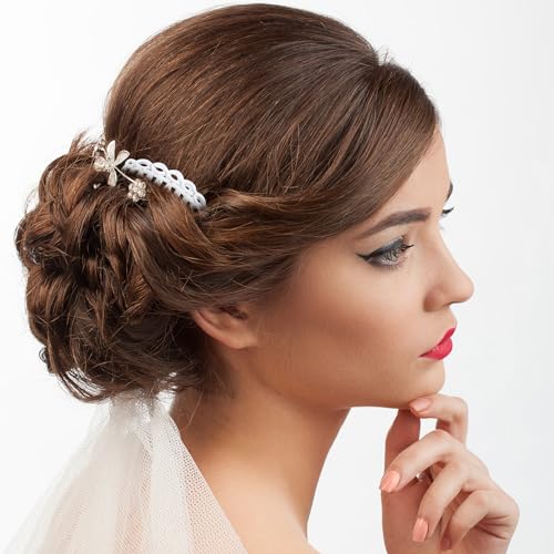 12 peças pente lateral francês pente de plástico para cabelo lateral torcido transparente estilo fra