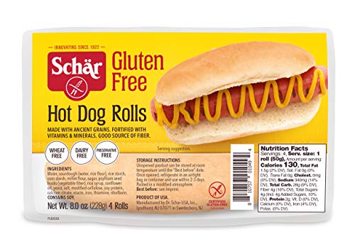 Schär Gluten Free Hot Dog Rolls, 4-Count