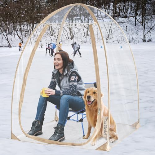 TopGold Sports Tent Weather Proof Clear Tent Outdoor Instant Pop Up Shelter Chair Bubble Tent 50'x50'x64'H